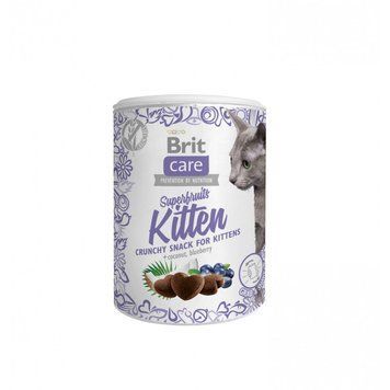Ласощі Brit Care Superfruits Kitten д/кошенят від 6 тижнів з куркою кокосом та чорницею 100 г 111268 фото