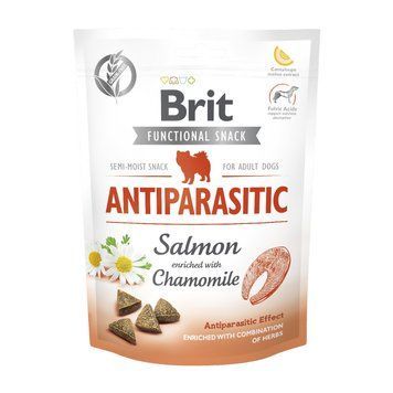 Ласощі Brit Care Functional Snack Snack Antiparasitic Salmon д/собак напіввологі антипаразитарний ефект лосось 150 г 111425 фото