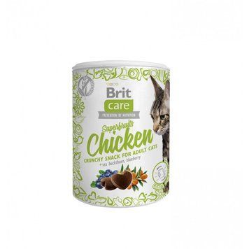Ласощі Brit Care Superfruits Chicken д/котів з куркою обліпихою та чорницею 100 г 111269 фото
