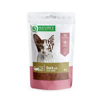 Nature's Protection Duck with chia seeds Ласощі для котів снеки з качкою і чіа, 75 г SNK46113 фото