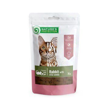 Nature's Protection Rabbit with chia seeds Ласощі для котів снеки з кролика з чіа, 75 г SNK46115 фото