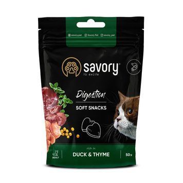 М які ласощі Savory для покращення травлення котів, качка та чебрець 31409 фото
