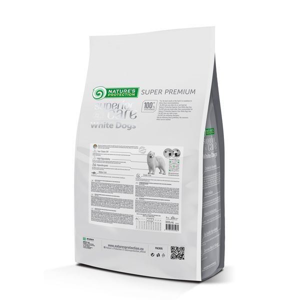 Nature's Protection Superior Care White Dogs Grain Free White Fish Junior All Sizes Сухий корм для юніорів усіх розмірів з білою рибою, 4 кг NPSC47596 фото