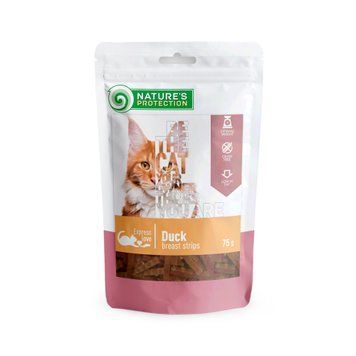 Nature's Protection Duck Breast Strips Ласощі для котів смужки з качиної грудки, 75 г SNK46116 фото
