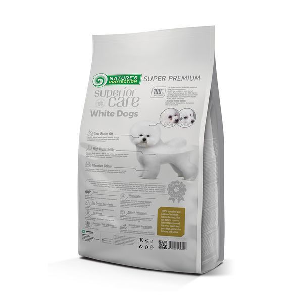 Nature's Protection Superior Care White Dogs Lamb Adult Small and Mini Breeds Сухий корм для дорослих собак малих порід з ягням, 10 кг NPSC45664 фото